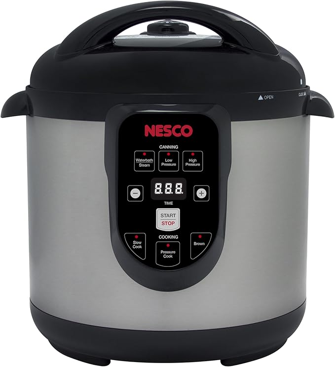 Nesco NPC-9 Smart Electric Pressure Cooker and Canner, Stainless Steel