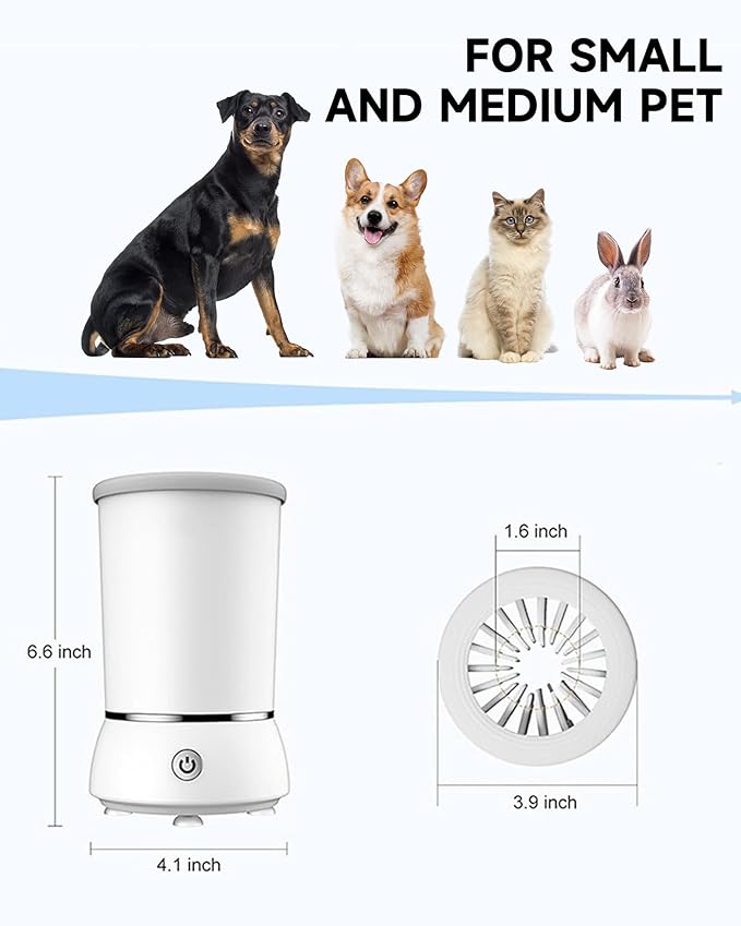 Automatic Dog Paw Cleaner for Dogs,Electric Dog Foot Paw Washer Cup and