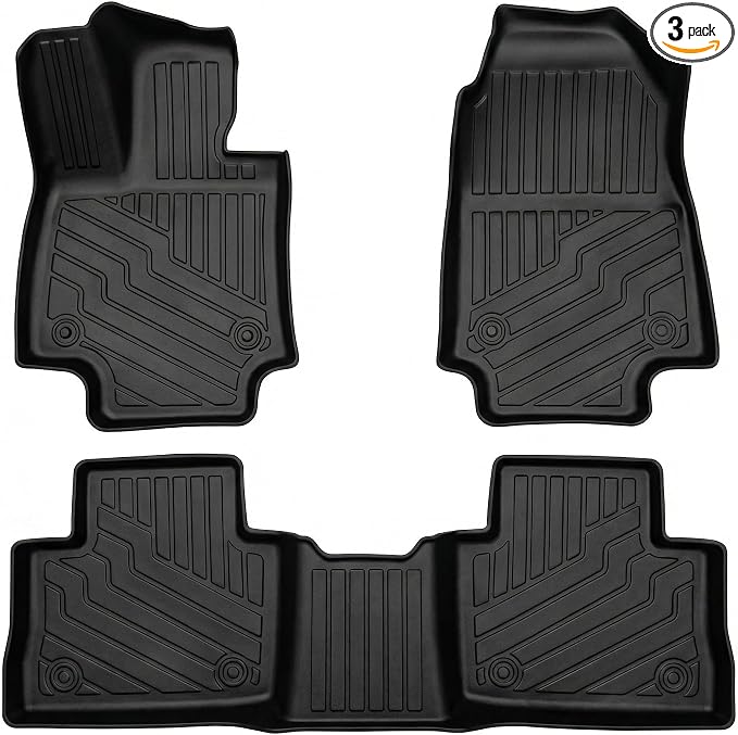 RAV4 Floor Mats Compatible with 2025 2024 2023 2022 2021 2020 2019 Toyota RAV-4,All Weather Protection Waterproof Durable Anti-Slip Odorless Custom-fit TPE Floor Liner Front and Rear Row Set