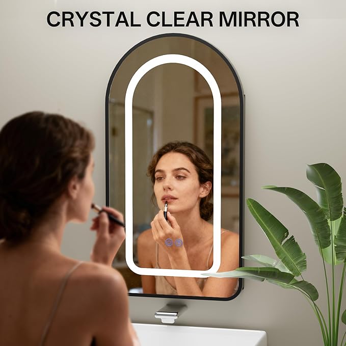 LED Arched Bathroom Medicine Cabinet