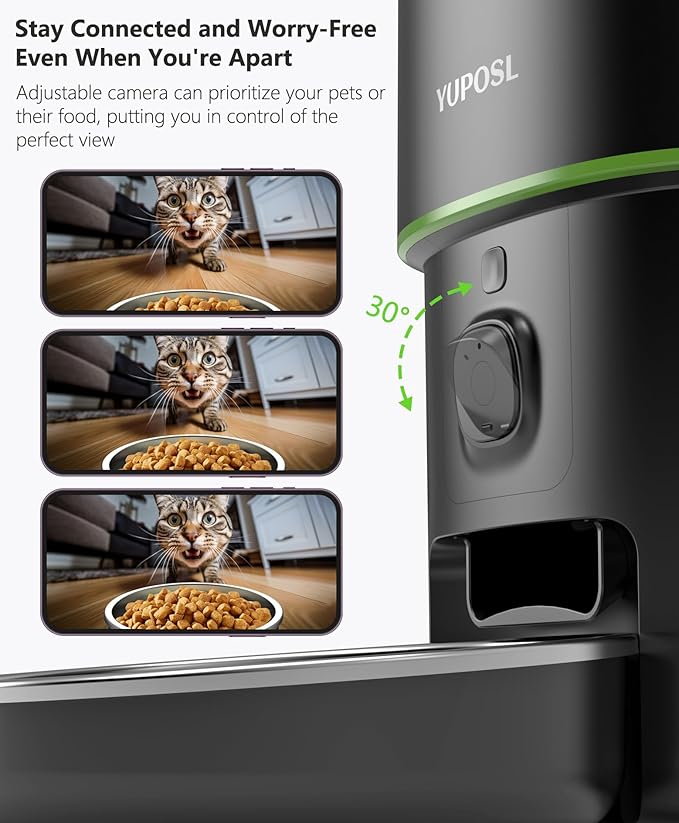 Automatic Cat Feeder with Camera - 5G WiFi Auto Cat Food Dispenser