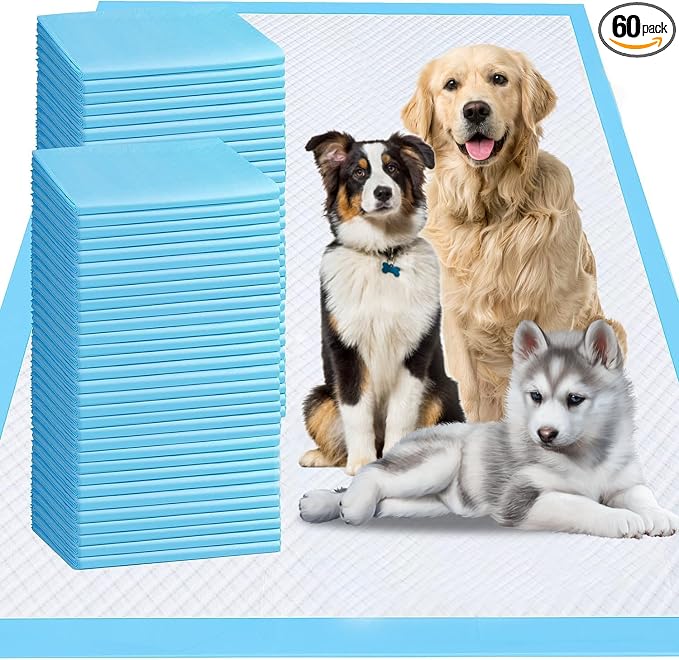 Extra Large Dog Pee Pads, 60 Pads 31"x36" Disposable Training Pads, Puppy Pads with high Absorbency and Leak-Proof Protection for House Training Cats,Rabbits,Dogs Leak-Proof Dog Pee Pads Extra Large