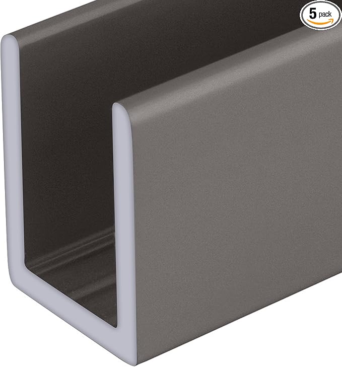 Brixwell SDCD38SN-CCP48-XCP5 Satin Nickel 3/8" Fixed Panel Shower Door Deep