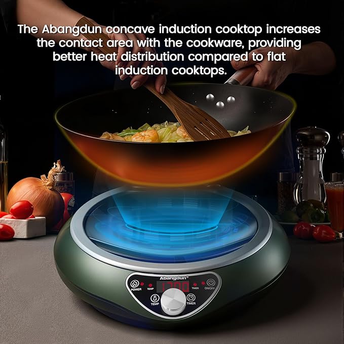 Induction Wok Cooktop,1700W Electric Wok Portable Induction Single Burner Used