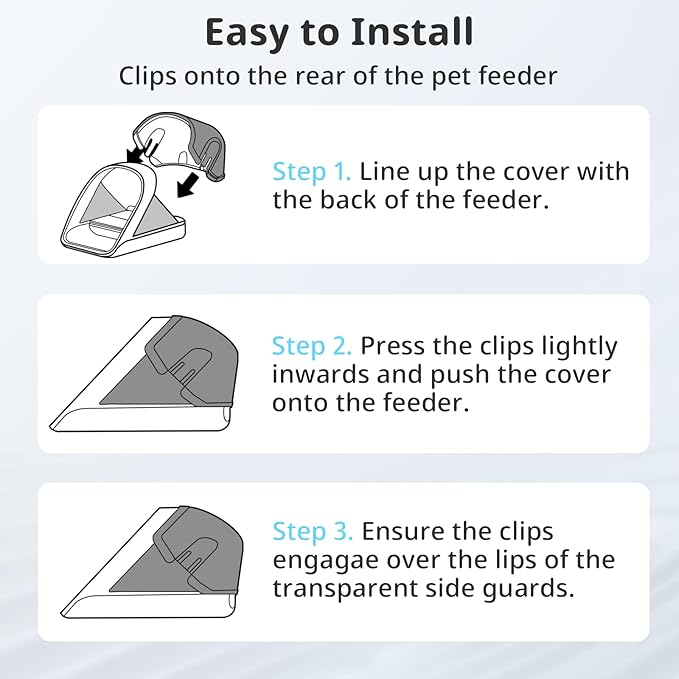 Rear Cover for Automatic Microchip Cat Pet Feeder