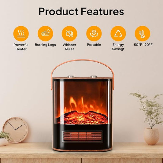 ROVSUN 1500W Electric Fireplace Stove
