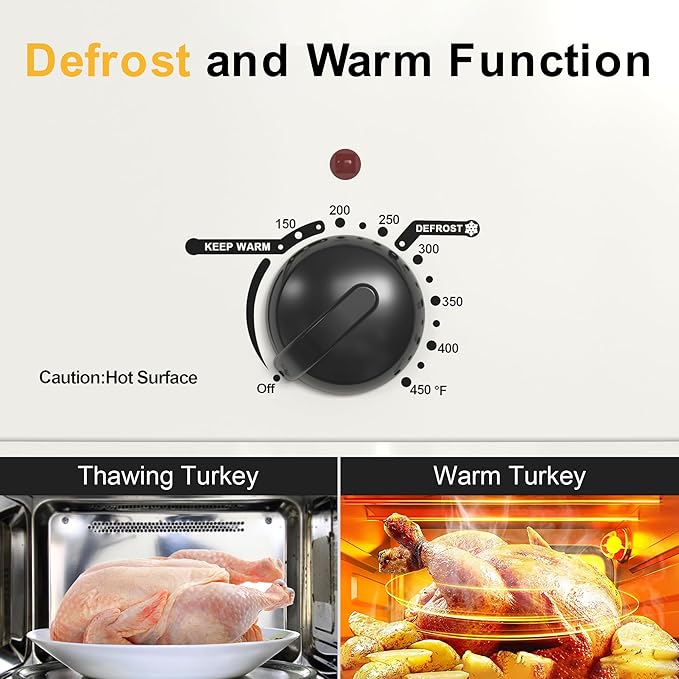 Sunvivi Roaster Oven with Self-Basting Lid, 18 Quart Electric Roaster with