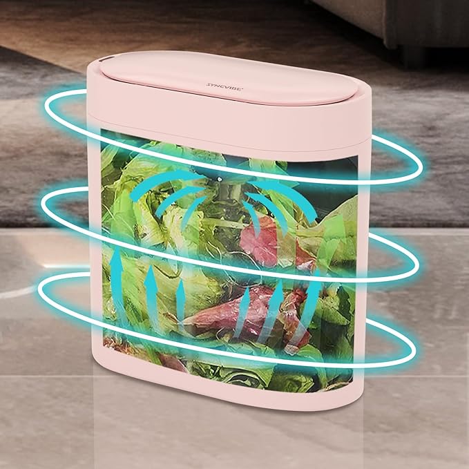 Bathroom Trash Can with Lid 2 Gallon Slim Motion Sensor Garbage Can Narrow