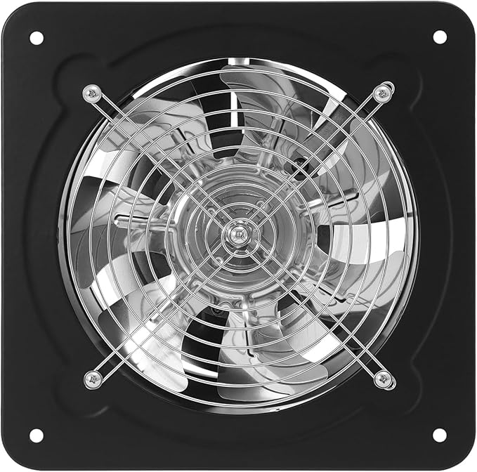 XUFOPLY 8 Inch Exhaust Fan, 110V 80W Wall Mounted Vent Fans 2600RPM Kitchen