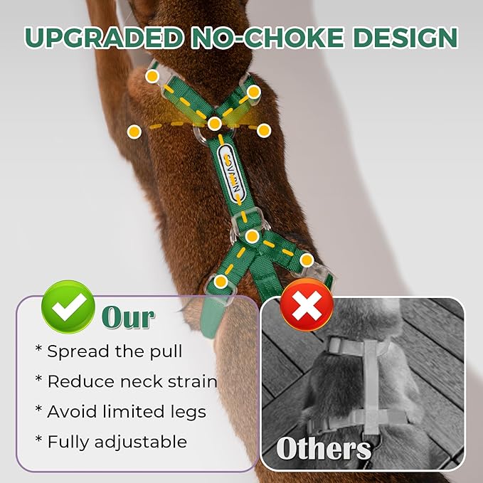 Cat Harness and Leash Set - Green Lightweight Soft Kitten Harness Escape Proof, Adjustable Travel Pet Harness for Walking,Easy Control Comfortable Outdoor (Green, One Size Fits All)