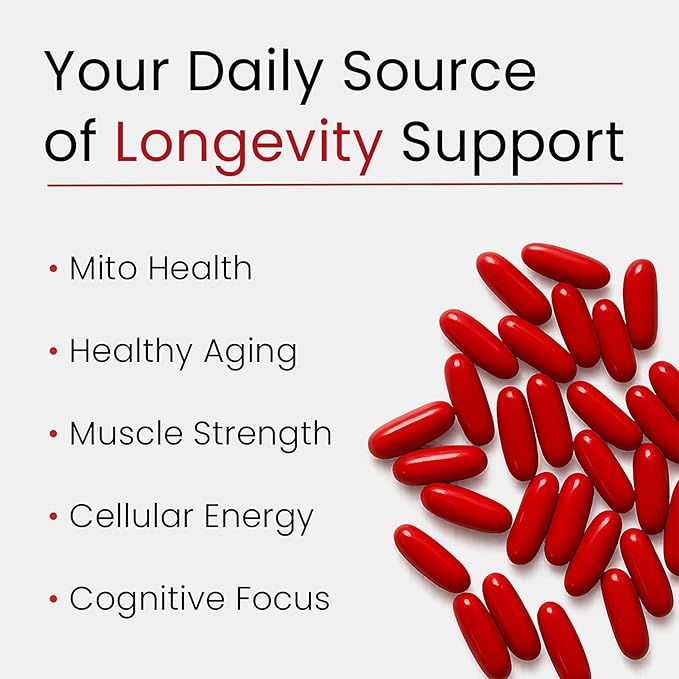 Urolithin A Supplement with NAD, Resveratrol, PQQ – 5-in-1 Longevity Complex to