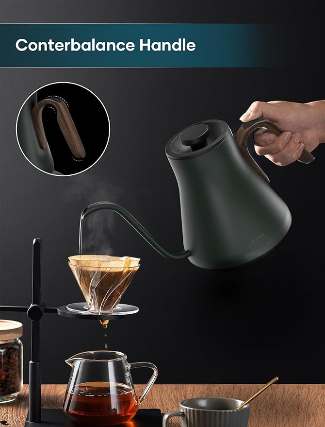 Gooseneck Electric Kettle with ±1℉ Temperature Control