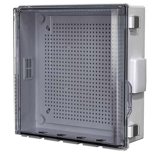 ABS Electrical Junction Box, Ventilated Design, Cable Grommets, IP65 Waterproof