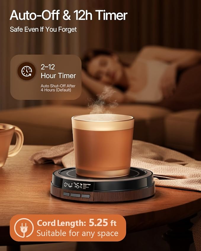 Coffee Mug Warmer for Desk, 50W Fast Heating Cup Warmer