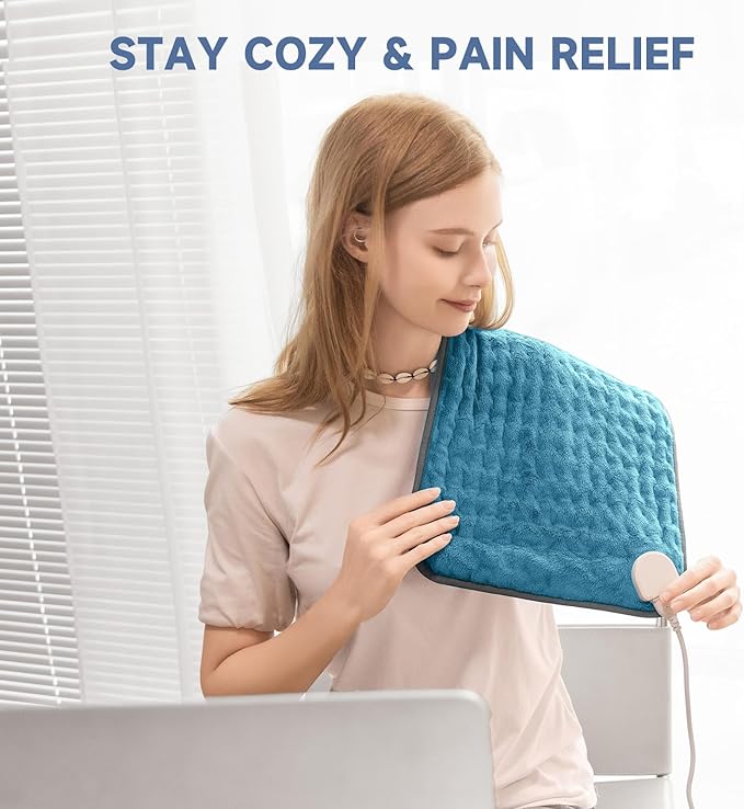Electric Heating Pad for Back and Shoulder Pain Relief, Soft Heat Blanket