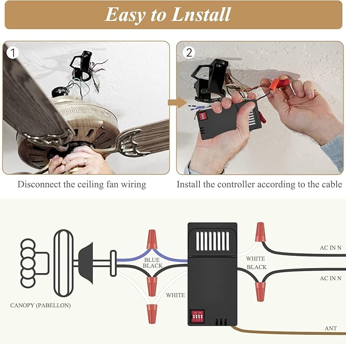 Hampton Bay Universal Ceiling Fan Thermostatic Remote Control Kit