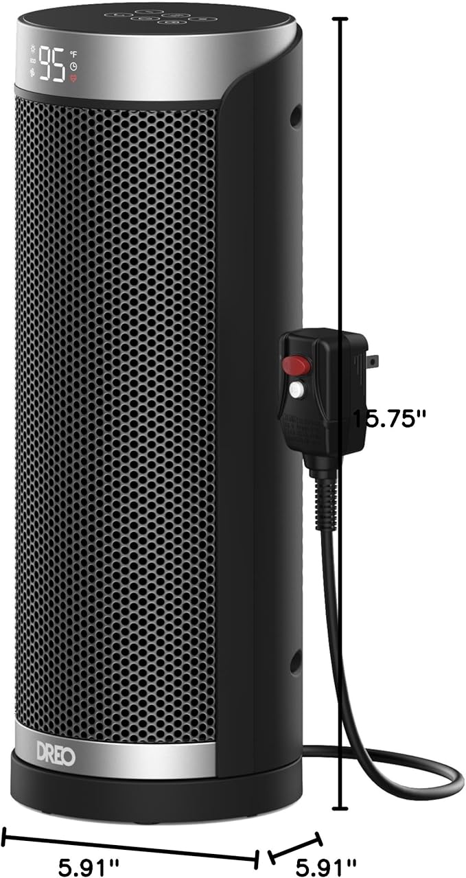 DREO Space Heater for Bathroom and Indoor, 70°Oscillating, 5 Modes, Remote for