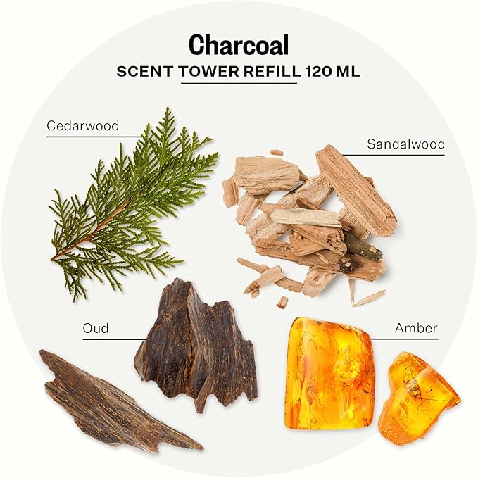 Apotheke Scent Tower Aromatherapy Diffuser Fragrance Refill, Charcoal