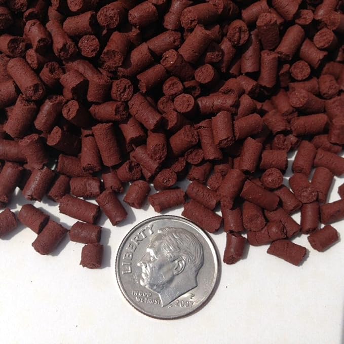 Aquatic Foods Inc. Beef Heart 1/8" x 5/16" Sinking Bits for Discus, Cichlids, Carnivores, Plecos, Catfish, Shrimp, Snails, All Community Tropical Fish...1-lb