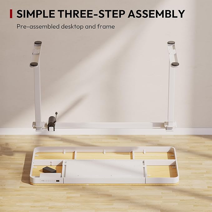 SANODESK Standing Desk with Drawer, Electric Height Adjustable Home Office Desk