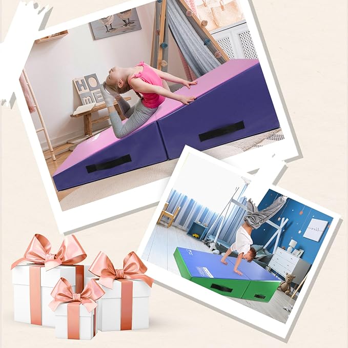Kangaroo Hoppers Incline Gymnastics Mat, Skill Training, Home Gym Exercise