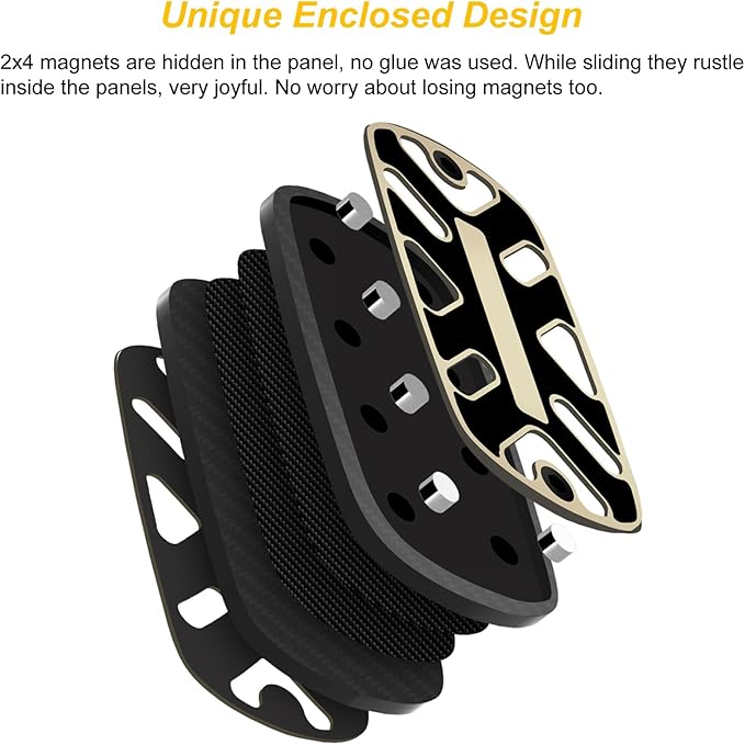 DjuiinoStar Silent Fidget Slider, CNC Machined Push Slider, Big&Lightweight