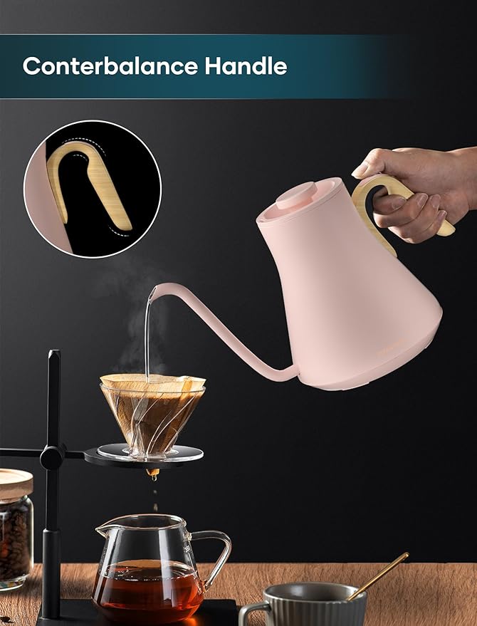 Gooseneck Electric Kettle with ±1℉ Temperature Control
