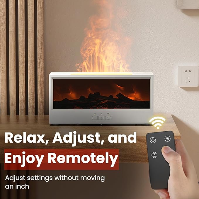 Fireplace Flame Diffuser Air Humidifier, Essential Oil Diffuser