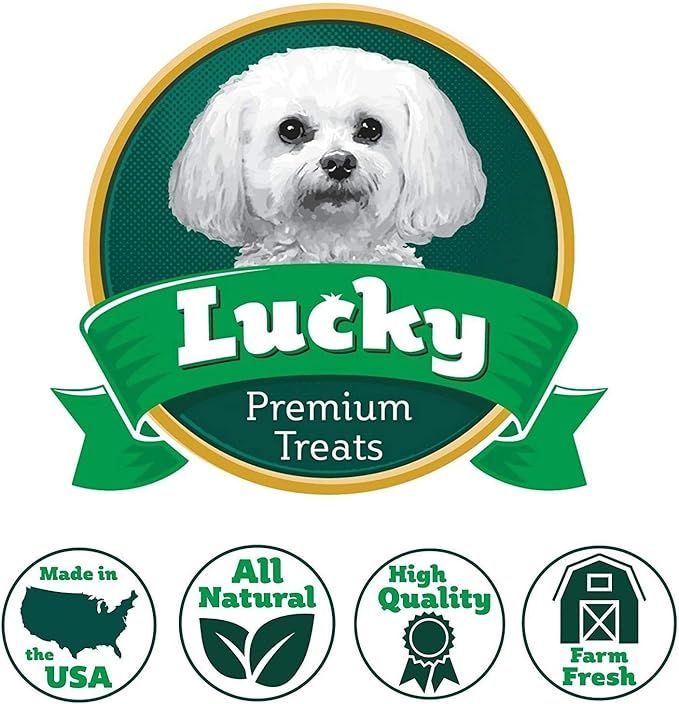 Lucky Premium Treats Chicken Wrapped Dog Treats – USA Made Raw Hide Sticks for Extra Large Size Dogs – Long Lasting, Preservative Free Dog Treats – 2 Chews