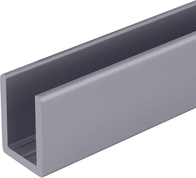 Brixwell SDCD38A-CCP72 Satin Anodized 3/8" Fixed Panel Shower Door Deep