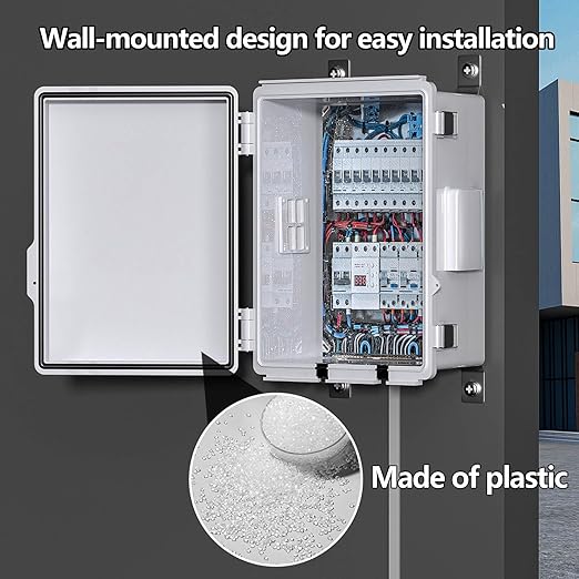 ABS Electrical Junction Box, Ventilated Design, Cable Grommets, IP65 Waterproof