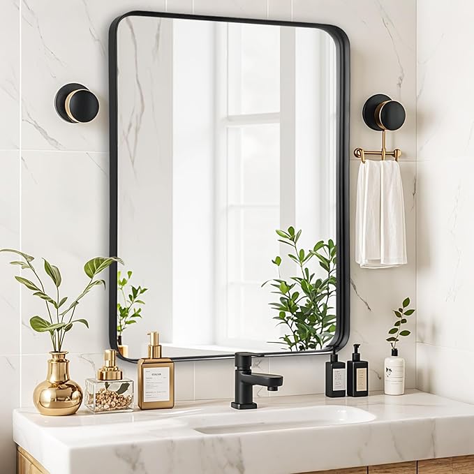 Fabuday Black Bathroom Mirror Over Sink