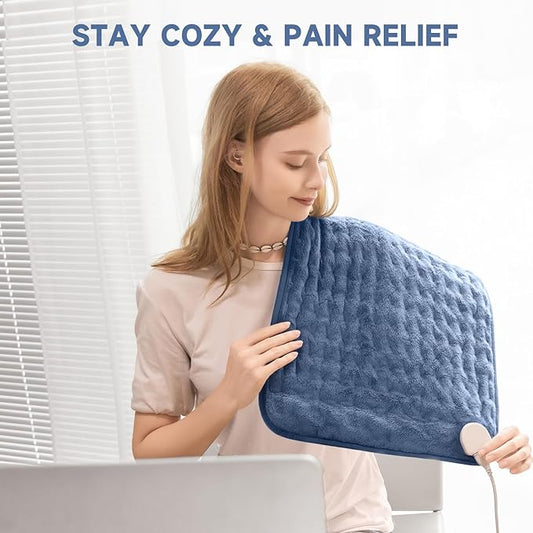 Long Heating Pad for Legs and Back Pain Relief, 6 Heat Settings, Auto Shut-Off