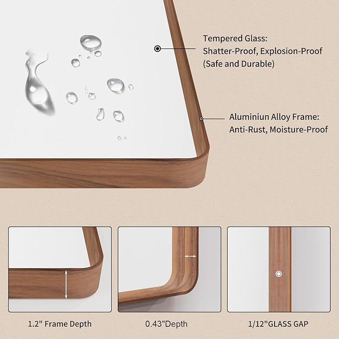 LOAAO 48X40 Inch Bathroom Mirror