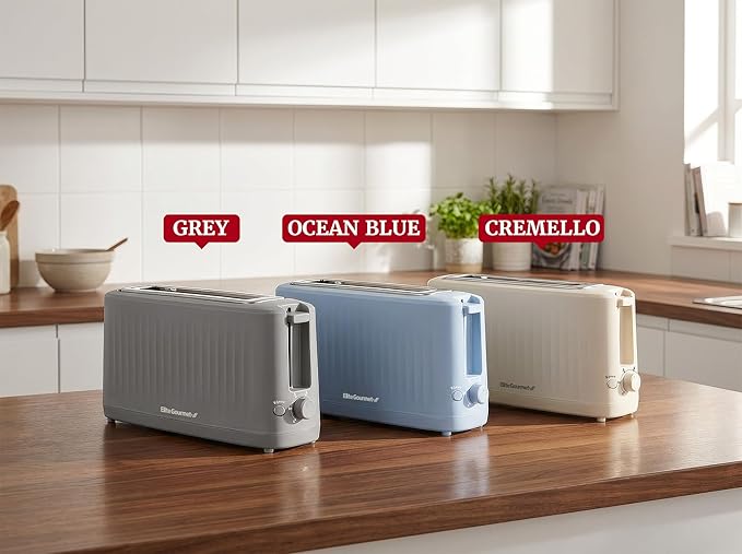 Elite Gourmet ECT2517C SLIMTOAST™ 2-Slice, Long Slot Toaster, Cool-touch Body
