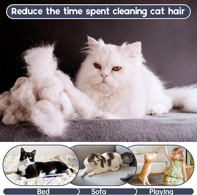 QBLEEV Cat Pajamas for Cats Only, Sticky Hair Cat Clothes, Prevent Lost Fur Kitten Onesie Shirts Costumes Outfits for Daily Wear Parties Photography, Cat Recovery Suit for Cats or Small Dogs
