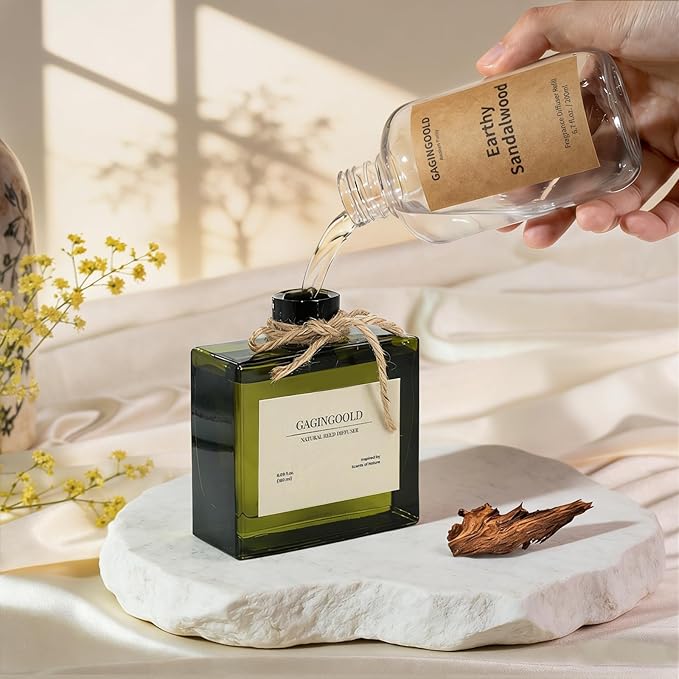 Earthy Sandalwood Scented Reed Diffuser Oil Refill