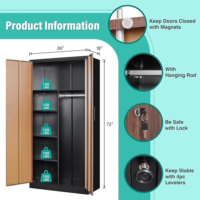 Wide & Deep Metal Storage Cabinet
