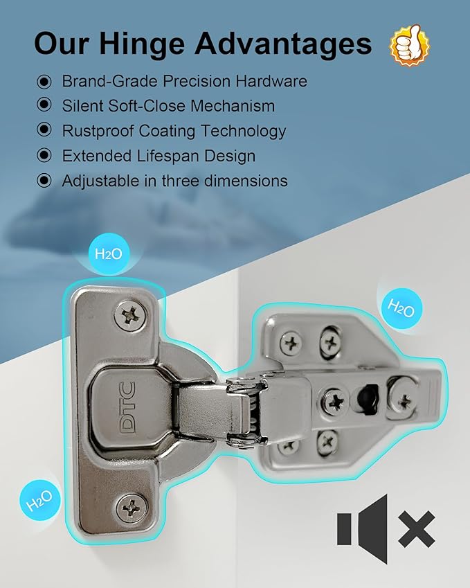 Bathroom Cabinet Wall Mount Buffering Hinge, Large Space Wooden Medicine Cabinet