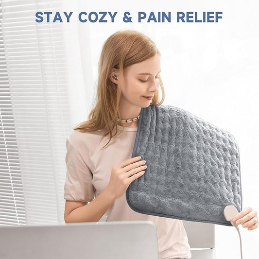 Heating Pad for Back, Legs and Shoulders, Moist/Dry Heat, Soft Flannel