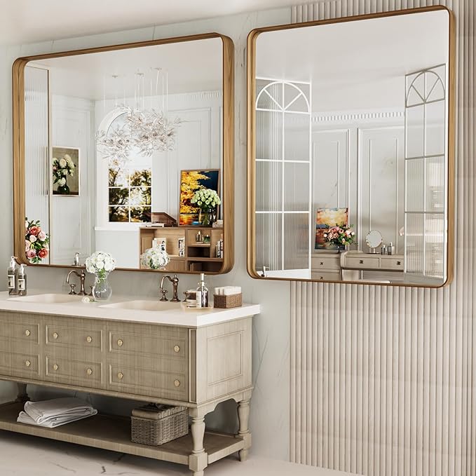 LOAAO 48X40 Inch Bathroom Mirror