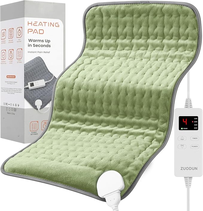 Electric Heating Pad for Pain Relief, Soft Heat Wrap for Neck, Moist/Dry Heat