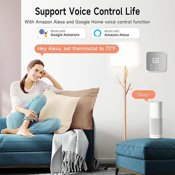 Smart Thermostat for House, WiFi Thermostat Compatible