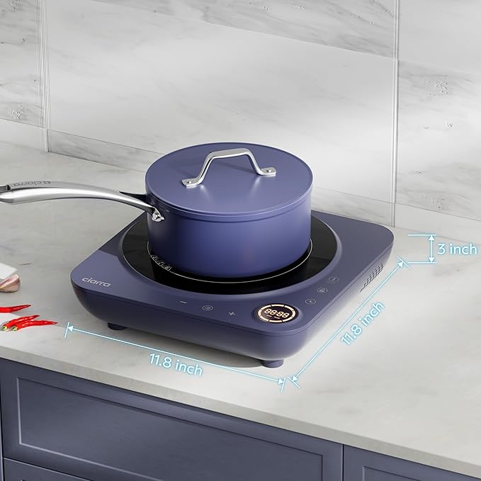 CIARRA CATIH1A-M Portable Induction Cooktop, Slim Single Electric Countertop