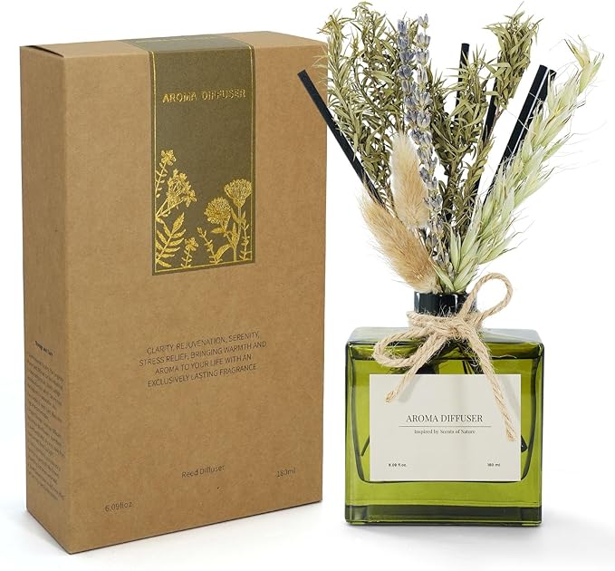 Reed Diffuser, 6.09 oz French Juniper Lavender Scent Diffuser