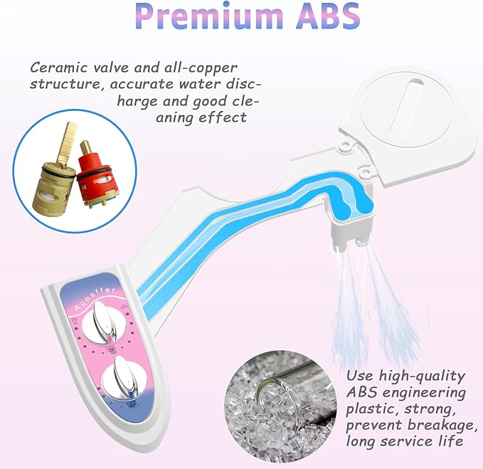 Toilet Bidet Attachment for Toilet, No-Electric Fresh Cold Water
