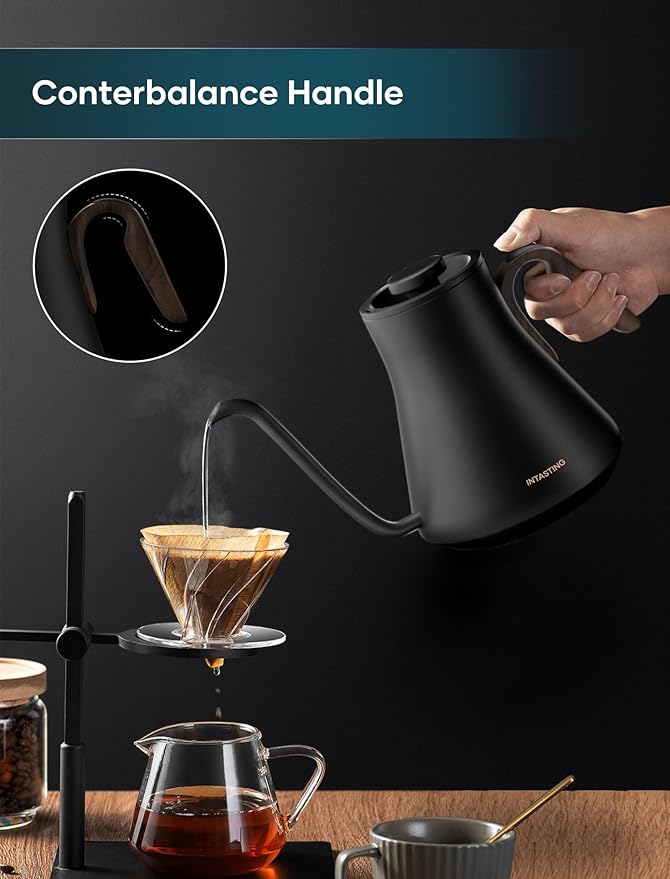 Electric Kettle, Gooseneck Electric Kettle, ±1℉ Precise Temperature Control