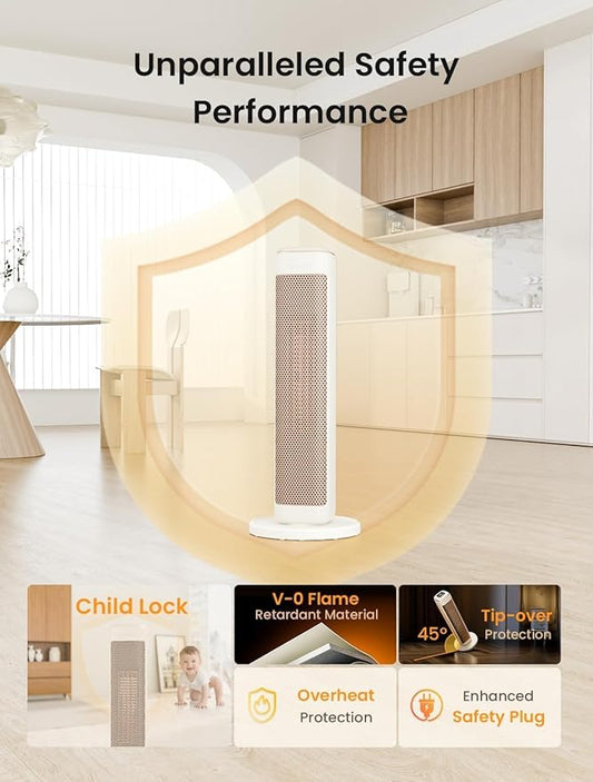 25" Space Heaters For Indoor Use Large Room, Electric Heaters For Indoor Use