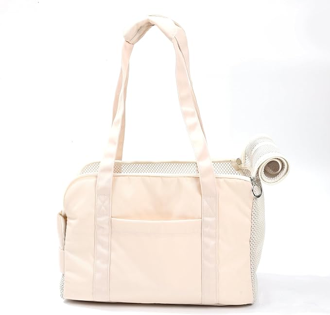 Pet Breathable Mesh Tote Bag, Pet Hands-Free Shoulder Bag,Dog and Cat Lightweight and Comfortable Pet Shoulder Bag, Pet Carrier Purse for Small Dog Cat(Can Hold 10 Pounds)