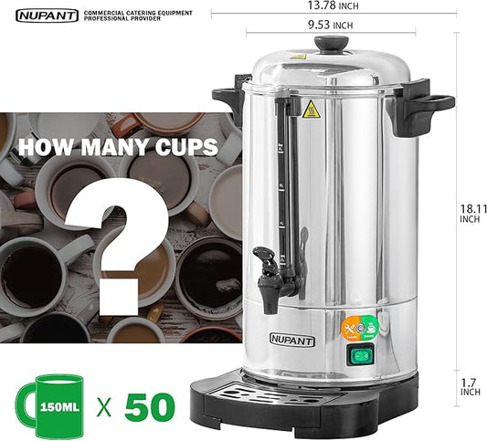 Commercial Coffee Urn 50 Cup/8L Coffee Dispenser